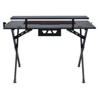 Emerge Bureau de jeu Vizon - 47 po, noir-Comprend un tapis de jeu Emerge