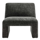 Modway - Amita Chenille Rembourré Chaise d’accent - Noir de carbone-Capacité de poids : 331 lb