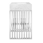 Modway - Gridiron 30" Vanette de salle de bain - Argent blanc-Coussinets de pied ajustables en hauteur