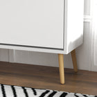 HOMCOM - Armoire à chaussures avec 4 tiroirs rabattables - blanc-Couleur : Blanc 
