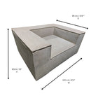 Exform - Fauteuil SLOANE Sofa-In-a-Box une place avec accoudoir - Gris-Idéal pour les maisons, appartements, condominiums, hôtels, bureaux, salons, espaces commerciaux