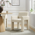 Modway - Daven Tissu Chaise de salle à manger rembourrée in Écru-Coussin en mousse haute densité