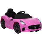 Qaba - Voiture électrique Maserati Gran Turismo 12V sous licence pour enfants - rose-Design Maserati Gran Turismo Folgore pour un jeu élégant et réaliste 