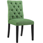Modway - Duchess Tissu Chaise à manger Ensemble de 2 - Vert-Pieds en caoutchouc massif
