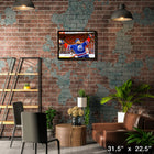 Leon Draisaitl Oilers 2025 SCF OT Celebration -H - Toile encadree - 31" x 22"-Sous licence officielle de la LNH et de l'AJLNH