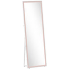 HOMCOM - Miroir pleine longueur - 21 po l x 64 po H - rose-Le miroir pleine longueur offre une vue complète de la tête aux pieds de 64 po x 21 po (162,5 x 53,3 cm) 