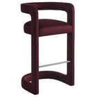 Modway - Winslow Performance Velvet Tabouret de bar - Mûrier-Conception du dos du canon