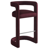 Modway - Winslow Performance Velvet Tabouret de bar - Mûrier-Conception du dos du canon