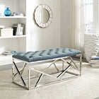 Modway - Intersperse Banc - Bleu de mer-Sellerie en velours en polyester