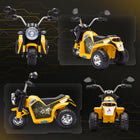 Aosom - moto électrique pour enfants 6v, moto tout-terrain à batterie jaune-Batterie rechargeable et chargeur inclus dans le paquet 