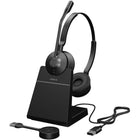 Jabra - Engage 55 SE USB-A UC Casque stéréo sans fil avec support - Unified-Son stéréo et audio large bande, optimisé pour la clarté de la parole