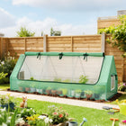 Outsunny - Tunnel serre à tomates avec 4 arceaux et robinet supérieur-La grande ouverture supérieure permet un accès facile à l'intérieur  
