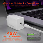 HyperGear - Chargeur mural USB-C PD SpeedBoost 45 W à port unique - Blanc-Chargement rapide pour iPad et tablettes Android