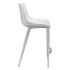 Zuo - Magnus Tabouret de comptoir - Blanc/Silver - Ensemble de 2-Dimensions: 21,7 po L x 20,7 po L x 39,8 po H