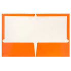 JAM Paper - Dossiers de présentation brillants laminés à deux pochettes - orange - Paquet de 6-Taille: 9,5 x 11,5 pouces