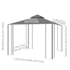 Outsunny - Pavillon de jardin 10 pi l x 10 pi L pare-soleil d’extérieur portable avec moustiquaire - gris-4 parois latérales en maille tissée éloignent les insectes et offrent plus d'intimité