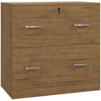 Vinsetto - Armoire de classement latérale à 2 tiroirs avec serrure - brun clair-Armoire à dossiers à 2 tiroirs pouvant accueillir des dossiers suspendus format lettre 