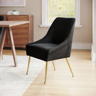 Zuo - Maxine Chaise de salle à manger - Noir/Or-Supporte jusqu'à 330 lb