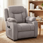 HOMCOM - Fauteuil de massage inclinable avec moteur silencieux - brun-Large assise à ressorts de 23,2 po (59 cm) et dossier rembourré pour un soutien prolongé 