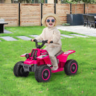 Qaba - Quad ATV 4 roues pour enfants 6V avec phares - rose-Se déplace à 1,9 mi/h (3 km/h), soit la vitesse de marche d’un adulte