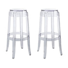 Modway - Casper Tabouret de bar - Clair - Ensemble de 2-Transparent Polycarbonate Construction