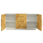 Modway - Abel 59 pouces Burl Wood Buffet de buffet TV, Burl blanc blanchi-Panneau de particules et MDF