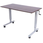 Luxor – Bureau sur pied ajustable avec manivelle de 60 po-Dimensions globales de 59 larg. x 29,5 prof. (po) et hauteur variable entre 29 et 42,75 po