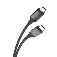 Scosche - Haute performance 240W USB-C à USB-C Câble tressé - 4 pi - Noir-Gère jusqu'à 240W pour une charge rapide de votre appareil