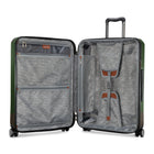 Ricardo Beverly Hills - Montecito 2.0 Moyen Valise Rigide de 25 po - port USB - Vert Foncé-Poignées de transport supérieure et latérale avec prise de transport inférieure - Facilitent le levage, le transport et le chargement de la valise sous différents angles