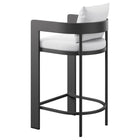 Modway - Tahoe Terrasse extérieure Aluminium pour patio Chaise de bar - 44,5 po - Blanc-Goupilles de pied ajustables
