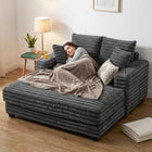 HOMCOM - Chaise longue-lit surdimensionnée rembourrée 60 po - gris-Un cadre robuste supporte jusqu’à 484 lb. (220 kg) pour une stabilité fiable sans oscillation 