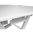 Rocelco - Support de bureau haut de gamme DADR-40 à hauteur réglable - 40 po - avec portée verticale allongée - Blanc-L'amortisseur à gaz de luxe se soulève et s'abaisse facilement