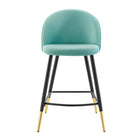 Modway - Cordial Performance Velvet Tabourets de comptoir - Monnaie - Ensemble de 2-8