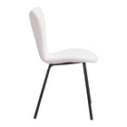 Zuo - Thibideaux Chaise de salle à manger - Ivoire - Ensemble de 2-Garantie limitée de 3 ans