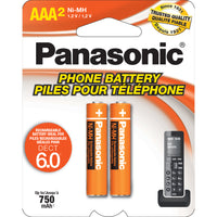 Panasonic - Pile de rechange pour téléphone HHR-4DPA/2B-Pile de rechange pour téléphones sans fil Panasonic DECT 6.0 de la série KX-TG4300