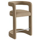 Modway - Winslow Performance Velvet Tabouret de comptoir - Taupe-Conception du dos du canon