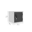 Ceha Canada - Caisson-casier cubique OKK de 12 po - Porte grise-SERRURE À CYLINDRE SÉCURISÉE : Inclut une serrure à cylindre fiable avec 2 clés pour une sécurité renforcée