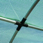 Outsunny grande serre de marche 20 pi x 10 pi x 6,6 pi avec fenêtres et porte, vert-12 fenêtres à enroulement pour une meilleure ventilation de la serre en acier renforcé  
