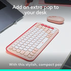 Logitech - Pop Icon ensemble clavier et souris Bluetooth - Rose-Conçu pour ne pas ressembler aux autres: cet ensemble clavier et souris sans fil compact est tout sauf ordinaire. Son design moderne et profilé en plastique recyclé est disponible en couleurs assorties
