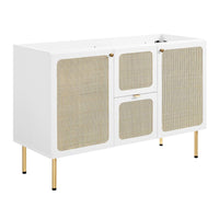 Modway - Chaucer 48" Armoire de toilette de salle de bain (lavabo non inclus) - Blanc-MDF et panneau de particules