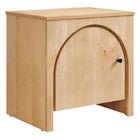 Modway - Appia Porte voûtée Table de chevet, Chêne-Placage en bois de manguier