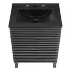 Modway - Render 24" Vanette de salle de bain - Noir charbon-Construction en panneaux de particules et stratifiés