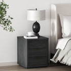 Manhattan Comfort - Table de nuit moderne Evelyn 20" à 3 tiroirs - Gris charbon-Comprend 3 tiroirs à extension totale