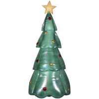 GEMMY - Sapin de Noël gonflable vert irisé - 229 cm-Tissu irisé brillant
