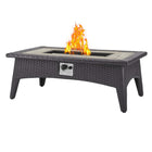 Modway - Splendor Rectangle de 43,5" Terrasse extérieure Table de foyer - Espresso-Espresso