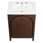 Modway - Appia 24" Vanette de salle de bain - Blanc noyer-Assemblée requise