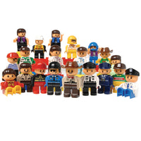 Cre8tive Minds - Personnes pour blocs de construction de taille préscolaire - Ensemble de 20-Figures qui s'imbrissent avec la plupart des briques de construction de taille préscolaire