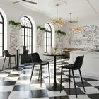 Zuo - Magnus Tabouret de bar - Noir - Ensemble de 2-Assemblage requis
