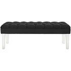 Modway - Valet Performance Velvet Banc - Noir-Limite de poids au développé couché : 330 lb.