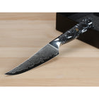 Minimal - Ensemble de couteaux à steak Damascus Black Stone de 4 pièces, service pour 4 personnes-Trempé sous vide pour une dureté ultime de 60-62 HRC